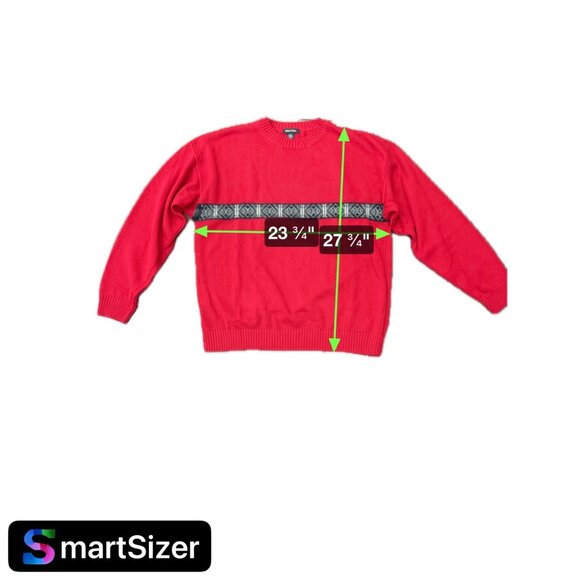 Nautica Red Crewneck Cotton Wool Sweater Sz XL - Picture 8 of 8